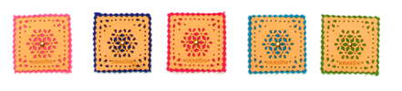 Fridge magnets, pattern folk rosette
